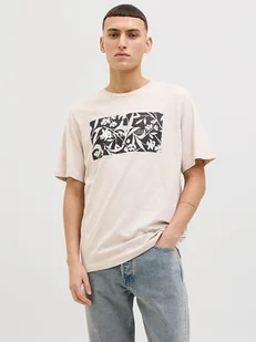 Jack & Jones Koszulka "Jeff" w kolorze kremowym - Koszulki męskie - miniaturka - grafika 1
