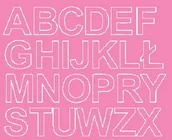 Pasmanteria - Litery samoprzylepne z połyskiem, różowe, 4 cm - miniaturka - grafika 1