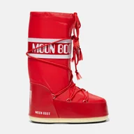 Kozaki damskie - Damskie Buty zimowe MOON BOOT MB ICON NYLON 80D1400440-D001 – Czerwony - miniaturka - grafika 1