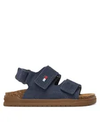 Buty dla chłopców - Tommy Hilfiger Sandały T3X2-34394-1899806 S Granatowy - miniaturka - grafika 1