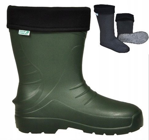 KALOSZE OCIEPLANE GUMOWCE LEKKIE PIANKOWE EVA POLSKIE OGRODOWE