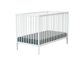 WEBABY - Białe drewniane łóżeczko dziecięce - Łóżeczka i kojce - miniaturka - grafika 1