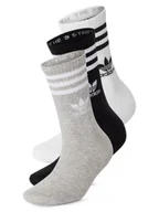 Skarpetki damskie - adidas Originals Skarpety w 3-paku Kobiety biały|czarny|szary jednolity, S - miniaturka - grafika 1