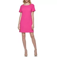 Sukienki - Tommy Hilfiger Damska sukienka Hot Fix Scuba Sheath, różowy (Hot Pink), 38 - miniaturka - grafika 1