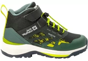Jack Wolfskin Dzieci uniseks VILI HIKER TEXAPORE MID K buty do chodzenia, slate Zielony, 38 EU - Buty dla chłopców - miniaturka - grafika 1