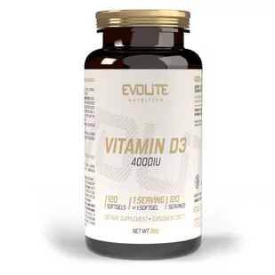 Evolite Nutrition Vitamin D3 4000IU 120 Softgels - Witaminy i minerały dla sportowców - miniaturka - grafika 1