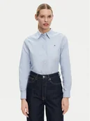Koszule damskie - Tommy Hilfiger Koszula WW0WW46111 Niebieski Relaxed Fit - miniaturka - grafika 1
