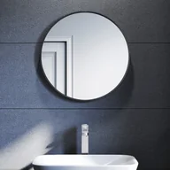 Lustra - SUNXURY lustro łazienkowe lustro ścienne okrągłe Ø40 cm lustro w ramie aluminiowej - miniaturka - grafika 1