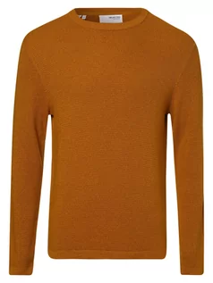 Swetry męskie - Selected - Sweter męski  SLHRocks, żółty|złoty - grafika 1