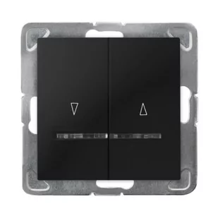 Ospel IMPRESJA Łącznik żaluzjowy z podświetleniem niebieskim z blokadą mechaniczną czarny metalik ŁP-7YBS/m/33 ŁP-7YBS/m/33 - Wyłączniki światła i elektryczne - miniaturka - grafika 1