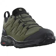 Buty trekkingowe męskie - Męskie buty turystyczne Salomon X Ward Leather Gore-Tex Rozmiar butów (UE): 46 / Kolor: zielony/czarny - miniaturka - grafika 1