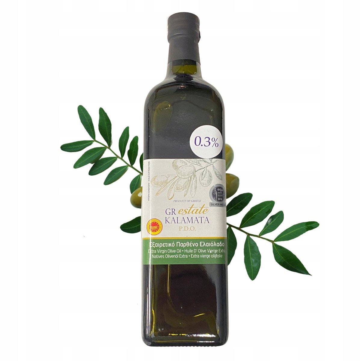 Grecka Oliwa z Oliwek Extra Virgin Kalamata Oryginalna Świeża Najlepsza 1L