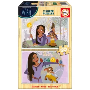 Puzzle drewniane 2x50 Życzenie Educa - Puzzle - miniaturka - grafika 1