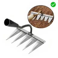 Grabie i motyki - GRABIE DO PIELENIA GLEBY STALOWE NARZĘDZIE DO OGRODU MOTYKA GRABKI OGRODOWE - miniaturka - grafika 1