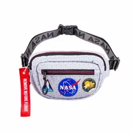 Piórniki - Saszetka nerka w kolorze niebieskim i czerwonym z motywem NASA - Houston - miniaturka - grafika 1