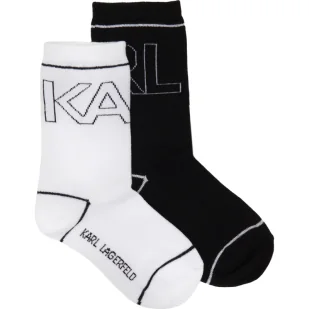 Karl Lagerfeld Kids Skarpety 2-pack - Skarpetki dla dzieci - miniaturka - grafika 1