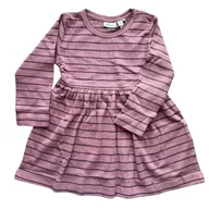 Sukienki - Sukienka dziewczęca Name It z długim rękawem w paski różowa-56 - miniaturka - grafika 1