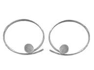 Kolczyki - Srebrne kolczyki 925 nowoczesne duże koła modny wzór na prezent - miniaturka - grafika 1