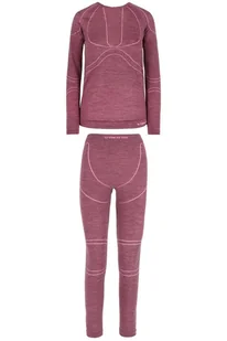 Komplet bielizny termoaktywnej damskiej Viking Lana Pro Merino 3840 różowy - XXL - Pozostała odzież narciarska - miniaturka - grafika 1
