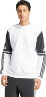 Bluzy męskie - Bluza męska adidas Squadra 25 Sweat Crew biało-czarna JD2959 S - miniaturka - grafika 1