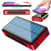 Powerbanki - POWERBANK SOLAR 3w1 30000mAh LATARKA USB INDUKCJA - miniaturka - grafika 1