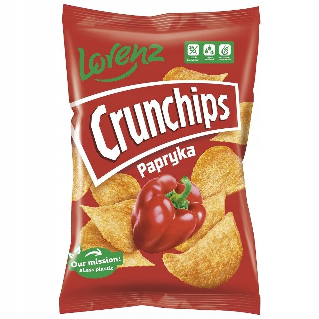 Crunch bite Chipsy ziemniaczane o smaku paprykowym 140 g