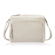 Torebki damskie - Torebka damska na ramię skórzana beżowa klasyczna miejska pojemna Paolo Peruzzi AY-22-BG - miniaturka - grafika 1