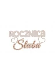 Drewniany napis - Rocznica ślubu 5szt biały - Zabawki kreatywne - miniaturka - grafika 1