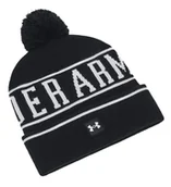 Czapki damskie - Czapka zimowa Under Armour Halftime Pom Beanie czarna - miniaturka - grafika 1