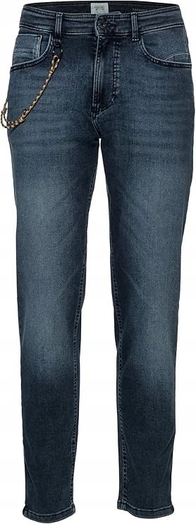CAMEL ACTIVE JEANSY MĘSKIE PROSTE CIEMNY DENIM Z ŁAŃCUSZKIEM 31/30 6FA