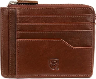 KORUMA Portfel RFID zamykany na zamek na karty i dowód rejestracyjny Brąz Uniwersalny - Portfele - miniaturka - grafika 1