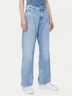 Spodnie damskie - Mustang Jeansy Madison 1016211 Błękitny Wide Fit - miniaturka - grafika 1