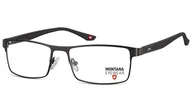 Okulary korekcyjne, oprawki, szkła - Okulary oprawki korekcyjne metalowe pełne MM611D czarne - miniaturka - grafika 1