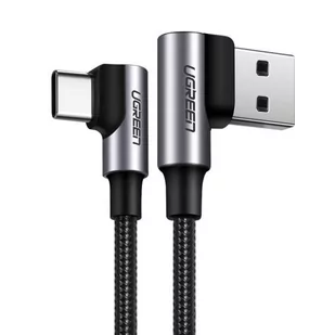Kabel USB do USB-C, kątowy UGREEN US176, 3A, 0.5m (czarny) - Kable USB - miniaturka - grafika 1