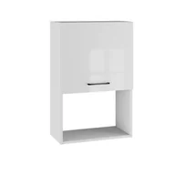 Meble kuchenne - Siena Szafka Wisząca Wysoka Pod Mikrofalówkę Gm-60-H92 Biały Połysk - miniaturka - grafika 1