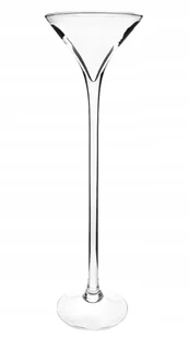 Szklany Wazon Martini Kielich Świecznik h50 d15 - Świeczniki - miniaturka - grafika 1