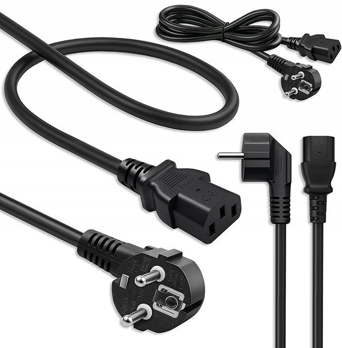 Kabel zasilający Qoltec Kabel zasilający Qoltec wtyczka kątowa SCHUKO CEE 7/7 E/F IEC C13 1,8m 3 * 1.0mm2