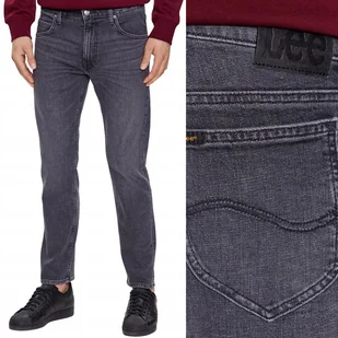 Lee RIDER SLIM Worn In Shadow DOPASOWANE ZWĘŻANE SZARY DżINS W36 L30 - Spodnie męskie - miniaturka - grafika 1