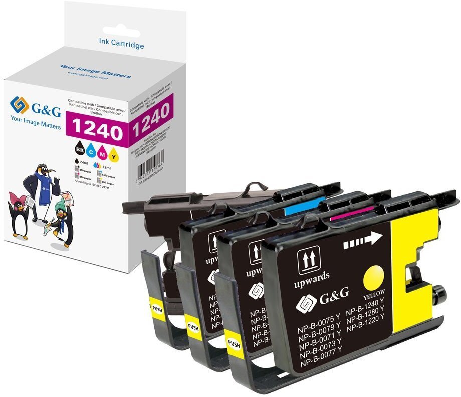 Tusz G&G Tusz do drukarki zestaw 4 szt. Brother LC-1240VALBP