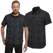 Odzież taktyczna i umundurowanie - Koszula z krótkim rękawem BRANDIT Roadstar - czarno-niebieska  M - miniaturka - grafika 1