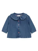 Kaftaniki dla niemowląt - Noppies Bluzka dżinsowa w kolorze niebieskim - miniaturka - grafika 1