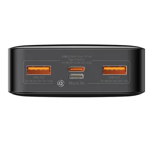 Powerbank Baseus Bipow 20000mAh, 2xUSB, USB-C, 20W (czarny) - Powerbanki - miniaturka - grafika 5