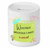 Skarbonki - Dla Pracownika Skarbonka na Urodziny na Prezent z Nadrukiem ze Zdjęciem + Opakowanie na prezent (wzór 01) - miniaturka - grafika 1