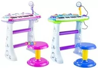 Instrumenty muzyczne dla dzieci - Lean Toys Toys, Keyboard + krzesełko - miniaturka - grafika 1
