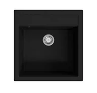 Zlewozmywaki - Czarny granitowy zlewozmywak E4-R58 - miniaturka - grafika 1