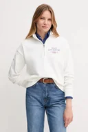 Bluzy damskie - Gant bluza bawełniana damska kolor biały z aplikacją 4204215 - miniaturka - grafika 1