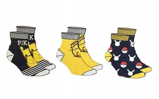 Skarpetki Chłopięce Pokemon 3 pary r. 22-24 s160 - Moda i Uroda OUTLET - miniaturka - grafika 1