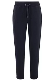 BOSS Męskie spodnie z kaszmiru z mieszanki bawełny z kaszmirem i logo, Dark Blue406, XL - Spodenki męskie - miniaturka - grafika 1