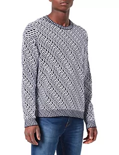 HUGO Sweter męski Sugor, White100, XL - Swetry męskie - miniaturka - grafika 1