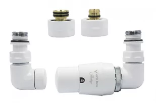 Zawór termostatyczny trójosiowy Vision biały prawy Pex - Zawory i kraniki Zawór termostatyczny trójosiowy Vision biały prawy Pex - Zawory i kraniki - miniaturka - grafika 1